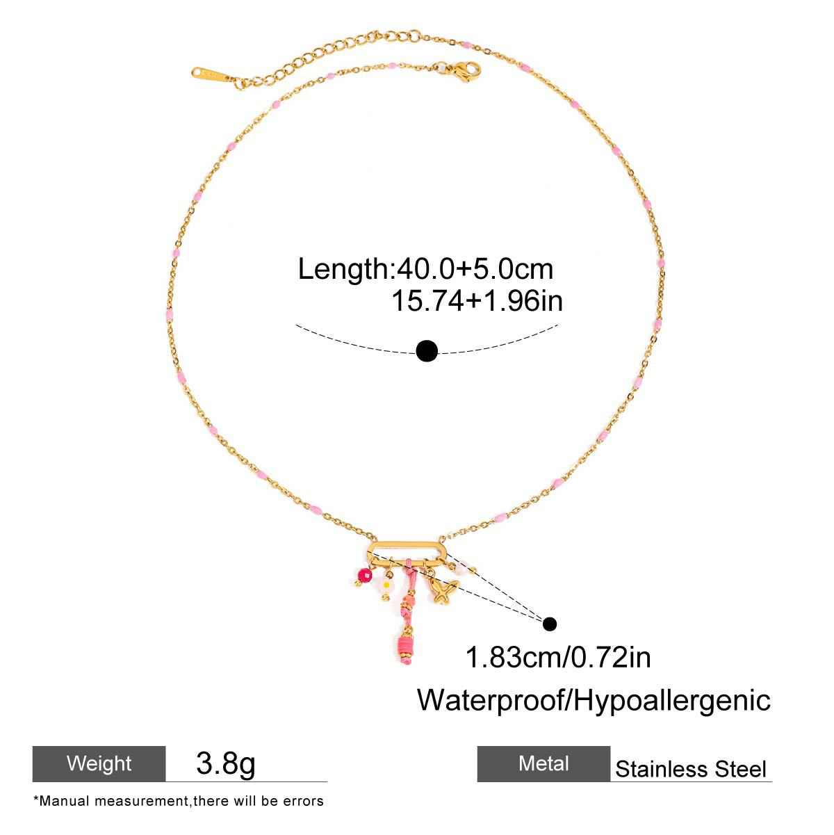 Delicate Heart Pendant Necklace - 18K Gold Plated Zirconia Stainless Steel Chain