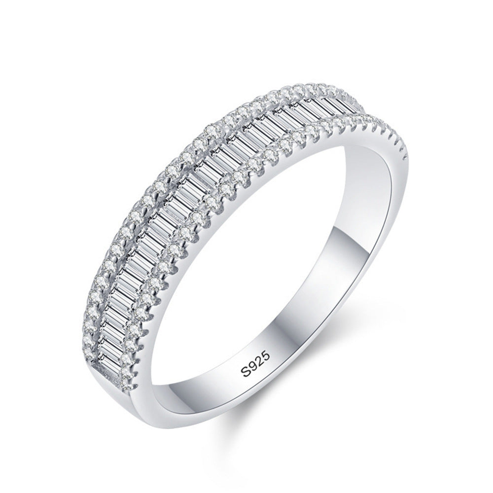 Teardrop Micro Pave Couple Rings Set – 925 Sterling Silver Women’s & Men’s Matching Rings