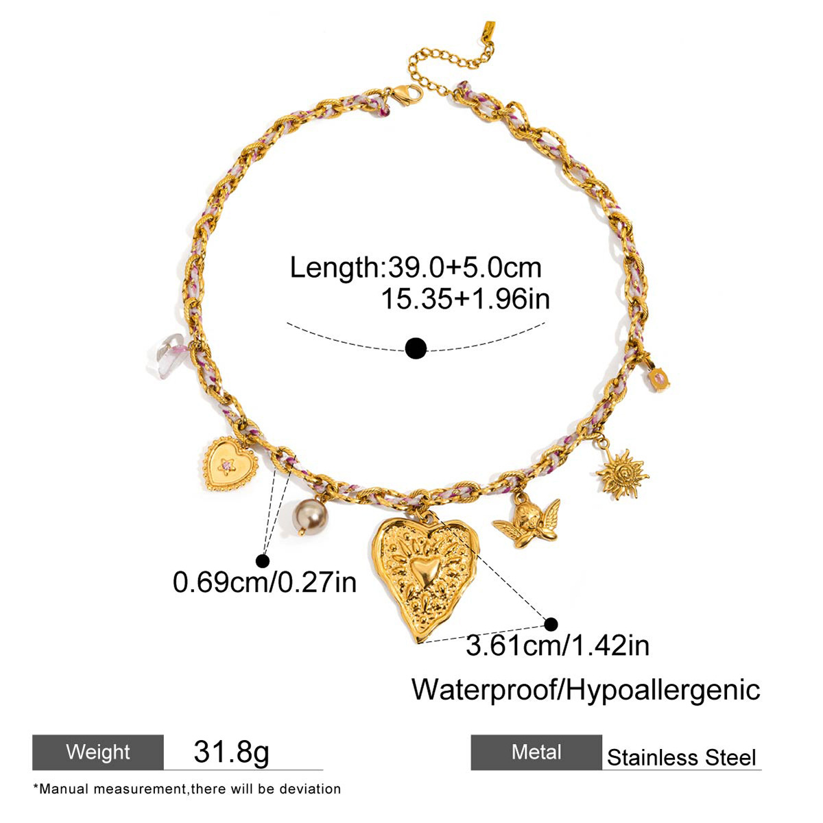 Titanium Steel Rope Necklace – Fade-Resistant Stainless Steel Luxury Choker