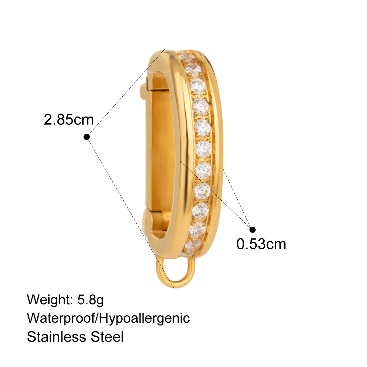 Stainless Steel Bikini Pendant Connecting Clasp DIY Pendant Titanium Steel High Color Retention Jewelry Accessories