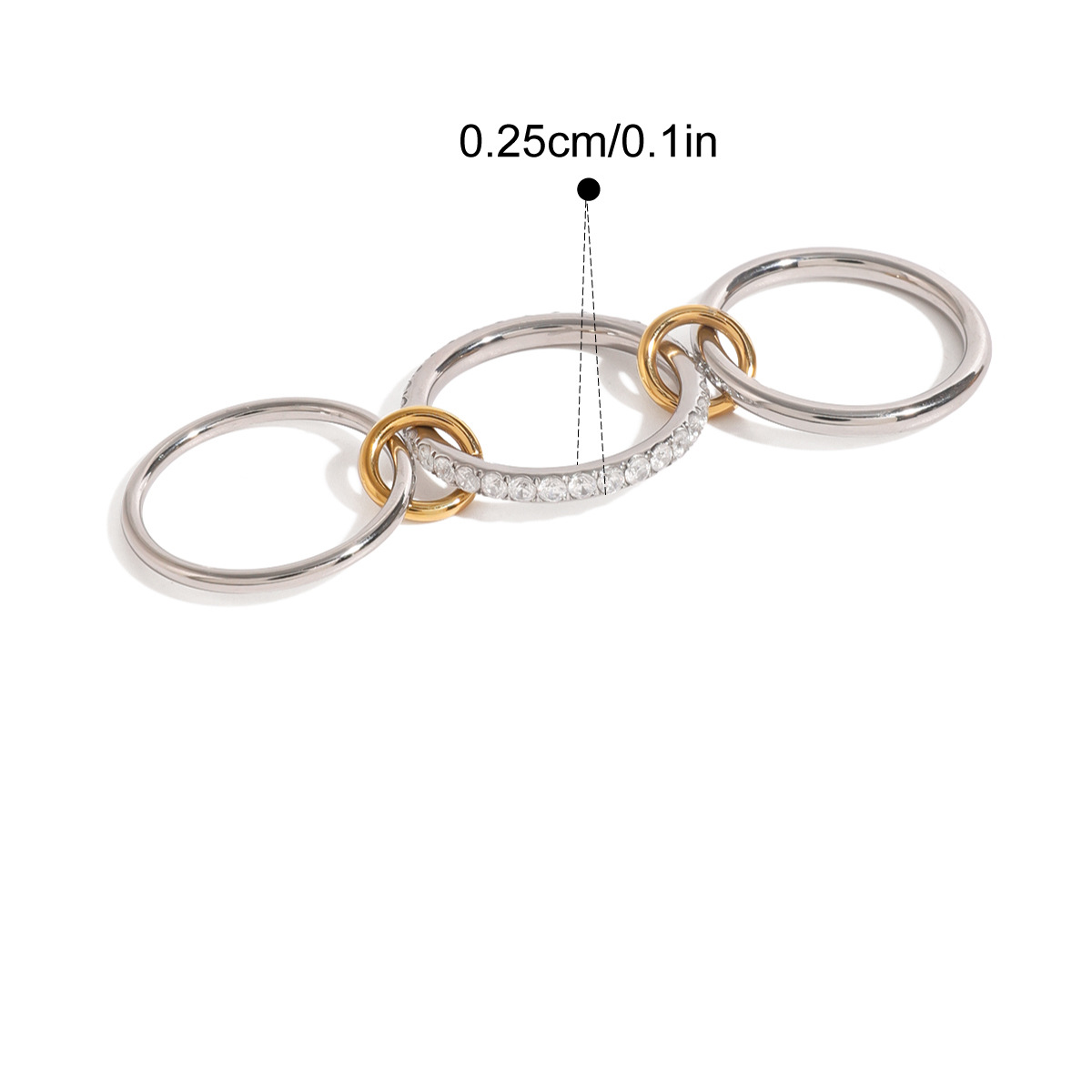 Layered Pearl Ring with Geometric Band - Luxurious Gold/Silver Plated Stainless Steel Stackable Ring
