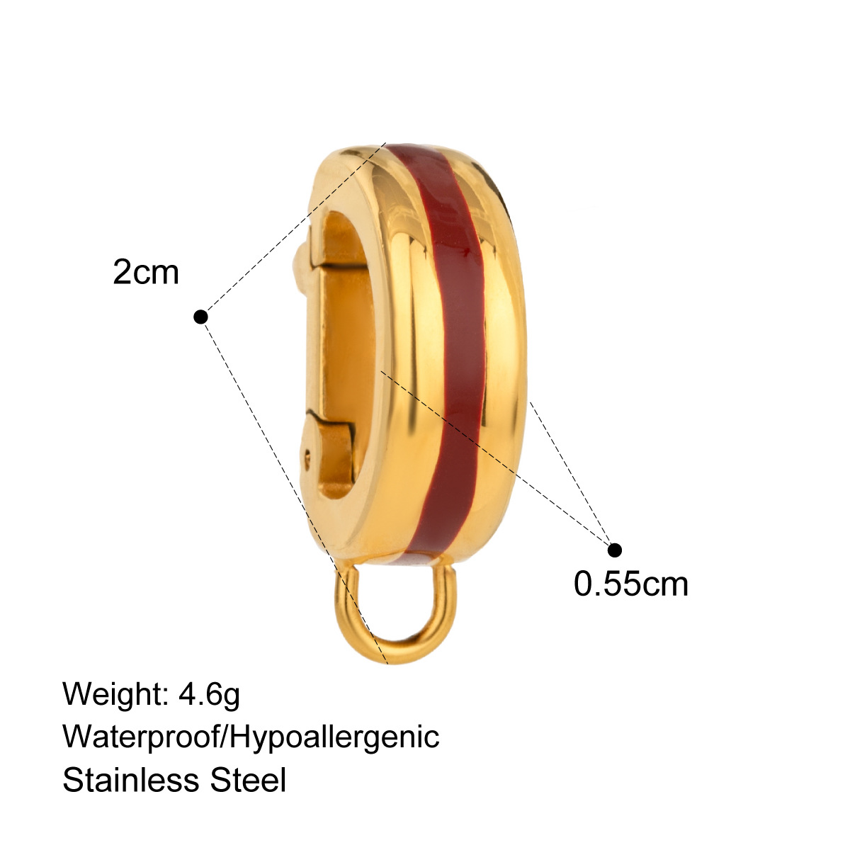 Stainless Steel Bikini Pendant Connecting Clasp DIY Pendant Titanium Steel High Color Retention Jewelry Accessories