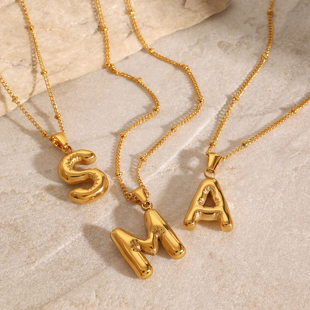 Personalized Initial Necklace - Dainty Letter Pendant in Titanium Steel, Tarnish-Free Layering Necklace for Women