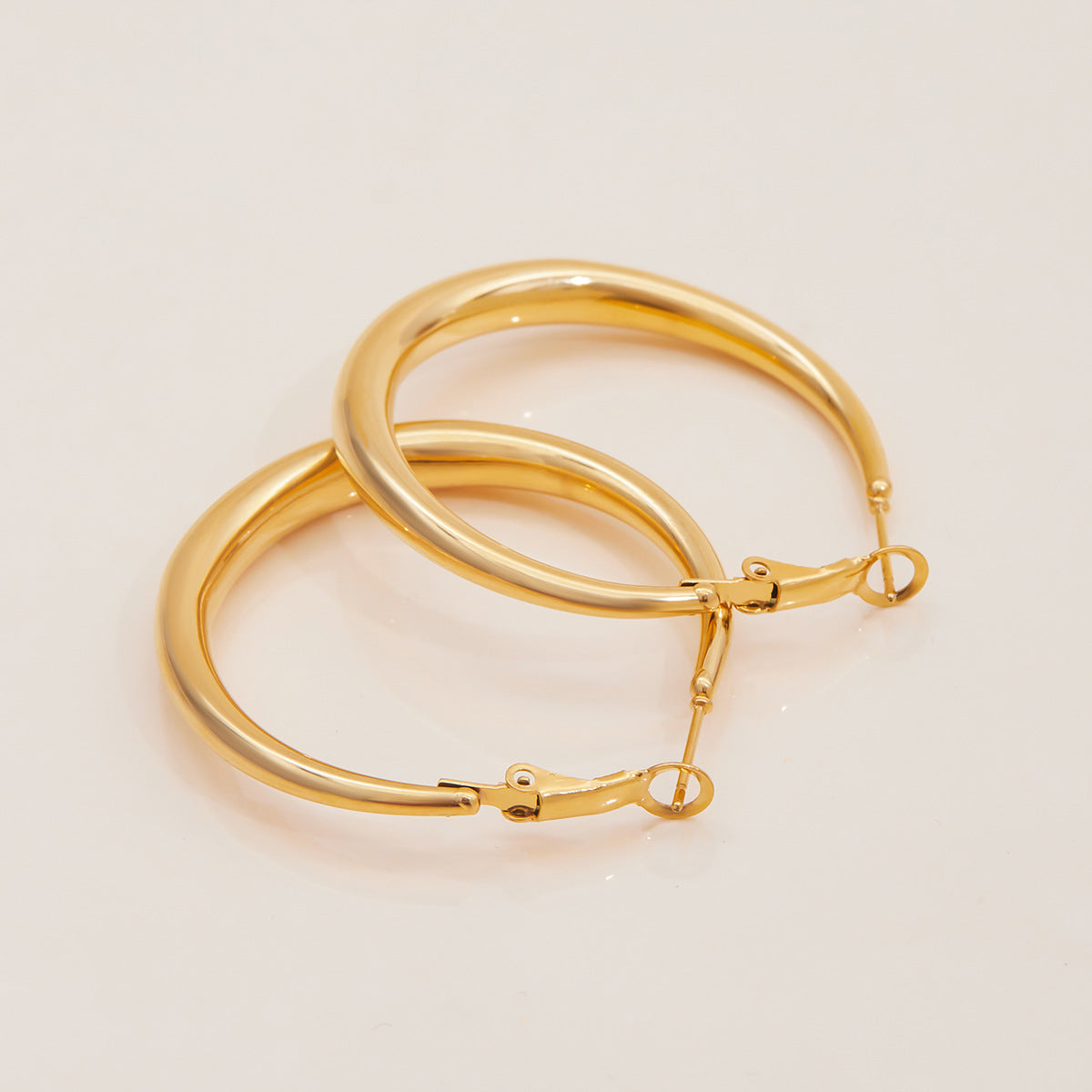 Stainless Steel Large Hoop Earrings – Luxury Titanium Steel Circle Design