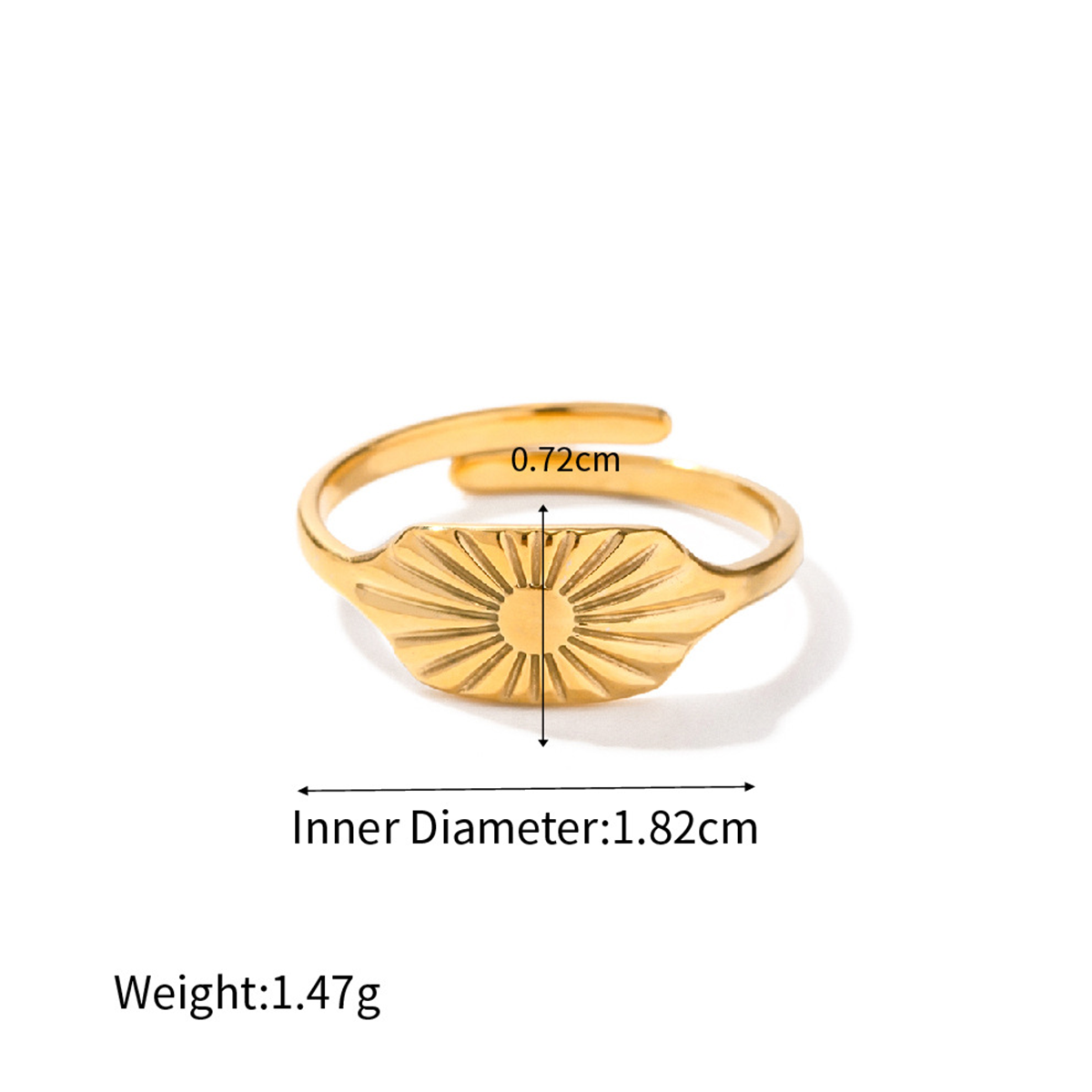 Instagram-inspired Open Band Ring - Fade-resistant & Lightweight Stainless Steel Ring