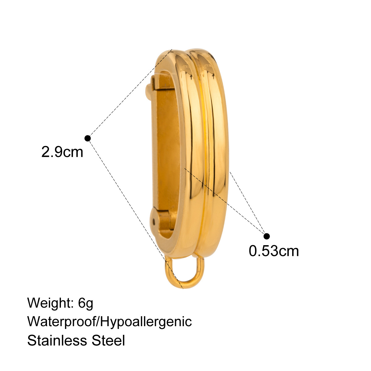 Stainless Steel Bikini Pendant Connecting Clasp DIY Pendant Titanium Steel High Color Retention Jewelry Accessories