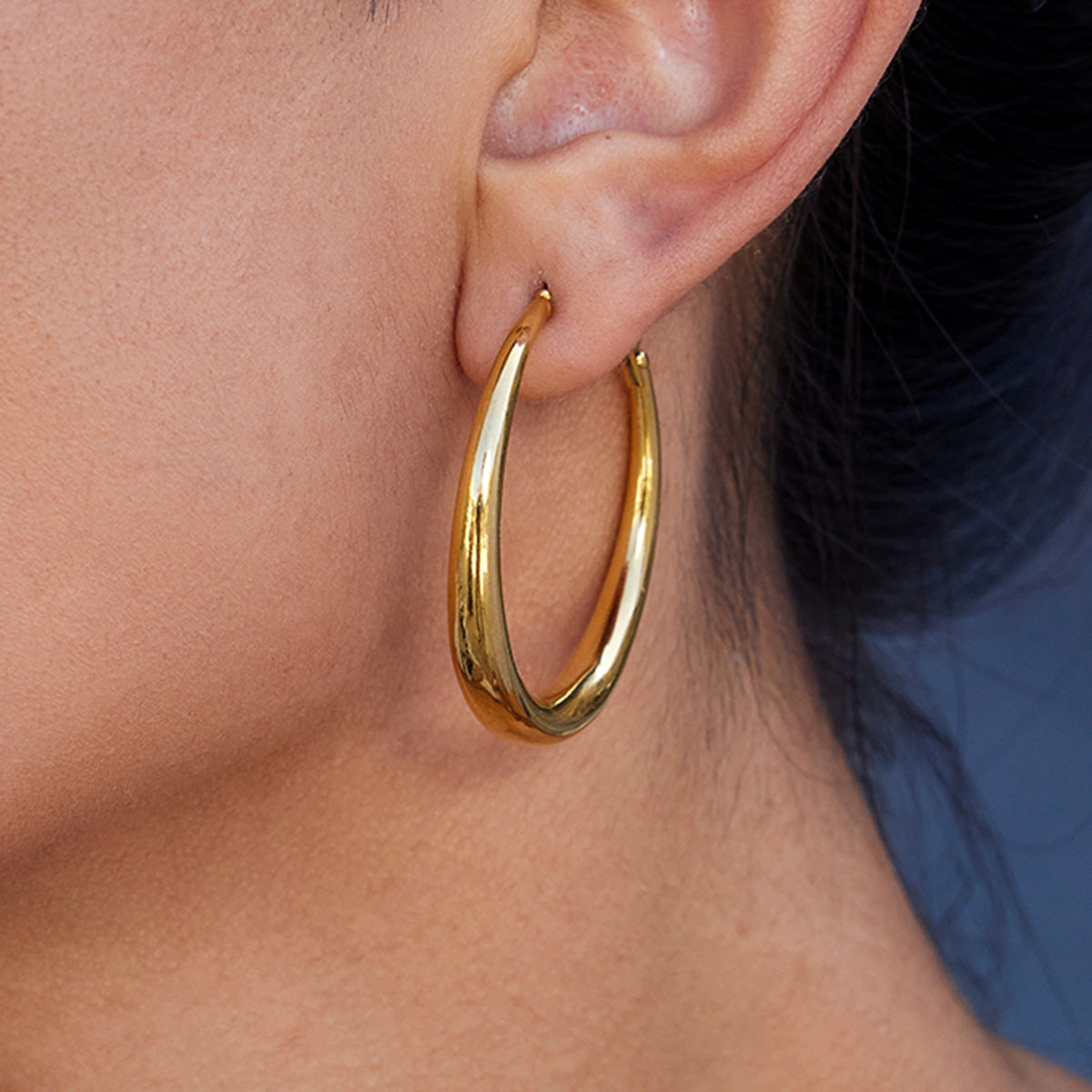 Stainless Steel Large Hoop Earrings – Luxury Titanium Steel Circle Design