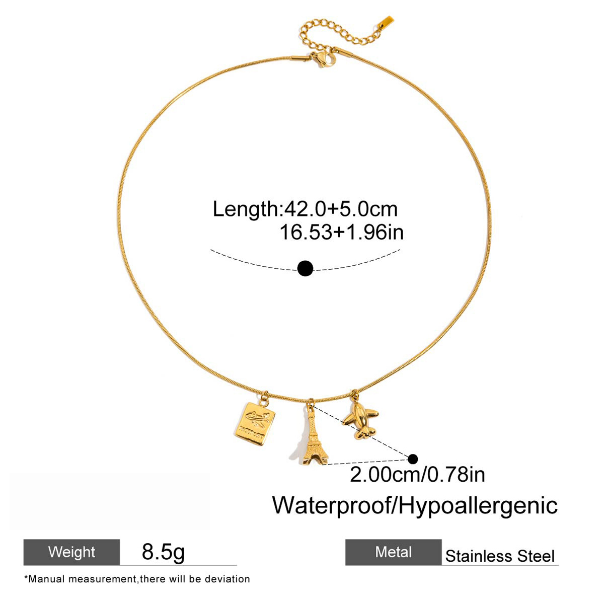 Titanium Steel Rope Necklace – Fade-Resistant Stainless Steel Luxury Choker