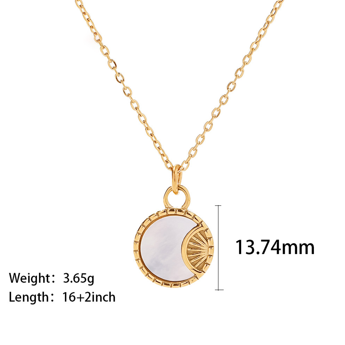 Retro Heart-Shaped Mother-of-Pearl Necklace - Adjustable Fade-Resistant Stainless Steel Pendant