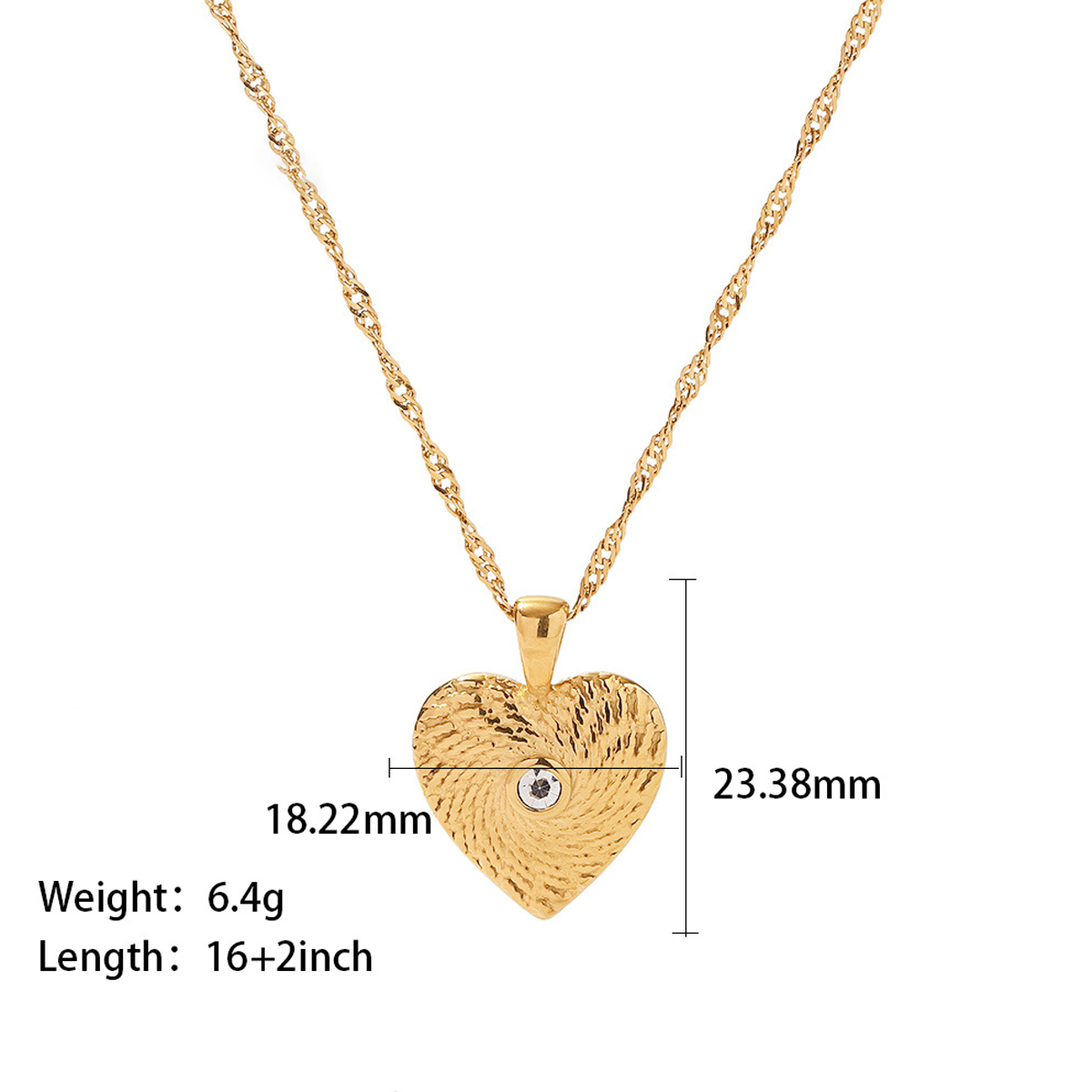 Retro Heart-Shaped Mother-of-Pearl Necklace - Adjustable Fade-Resistant Stainless Steel Pendant