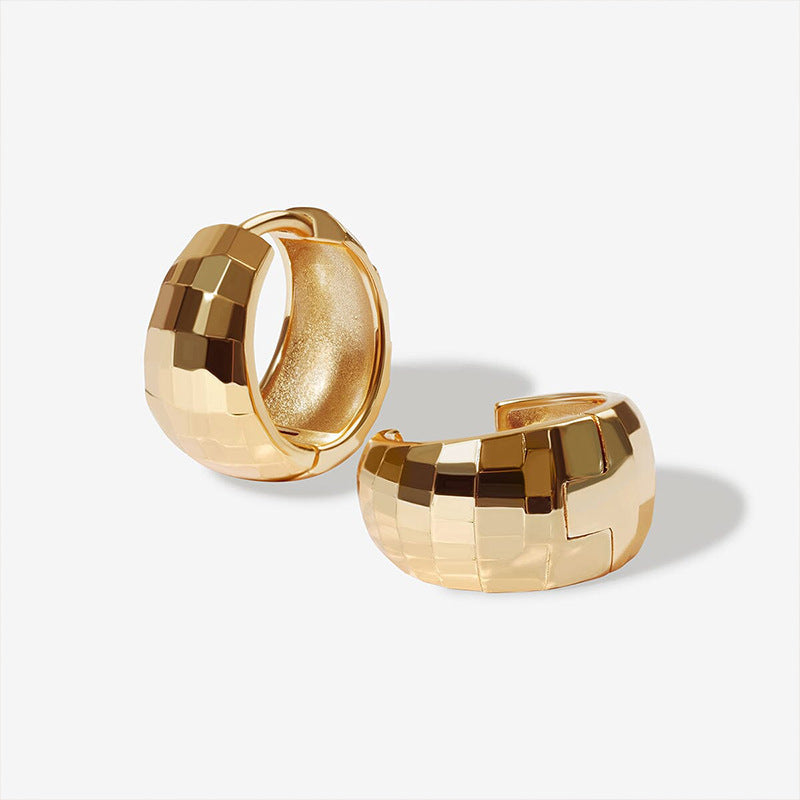 Clip-On Huggie Hoop Earrings - S925 Sterling Silver Classic Design in 18k Gold/White Gold