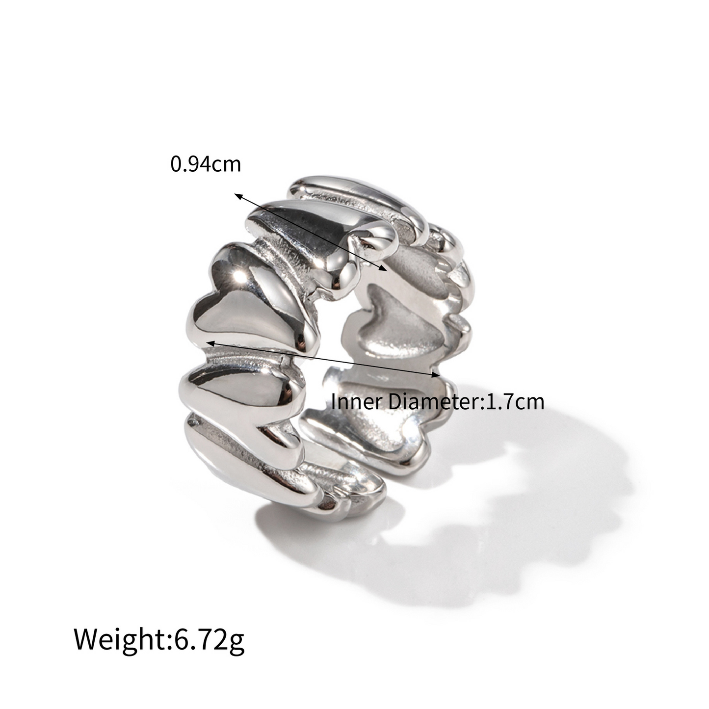 Geometric Statement Ring in 18k Gold Plated Stainless Steel - Bold Luxurious Cocktail Ring