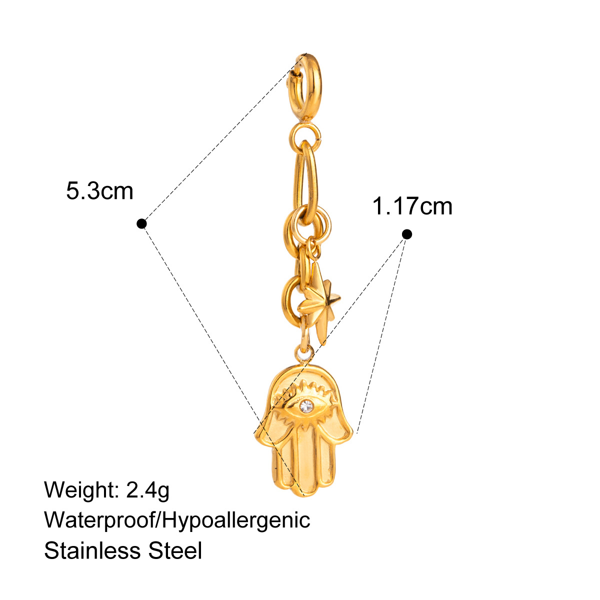 Stainless Steel Bikini Pendant Connecting Clasp DIY Pendant Titanium Steel High Color Retention Jewelry Accessories