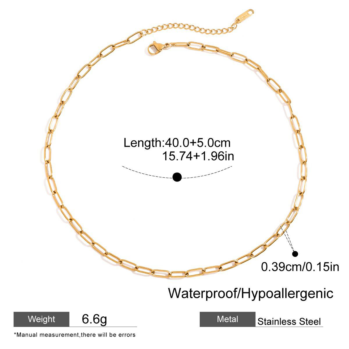Titanium Steel Rope Necklace – Fade-Resistant Stainless Steel Luxury Choker