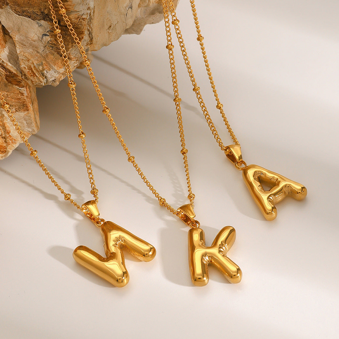 Personalized Initial Necklace - Dainty Letter Pendant in Titanium Steel, Tarnish-Free Layering Necklace for Women