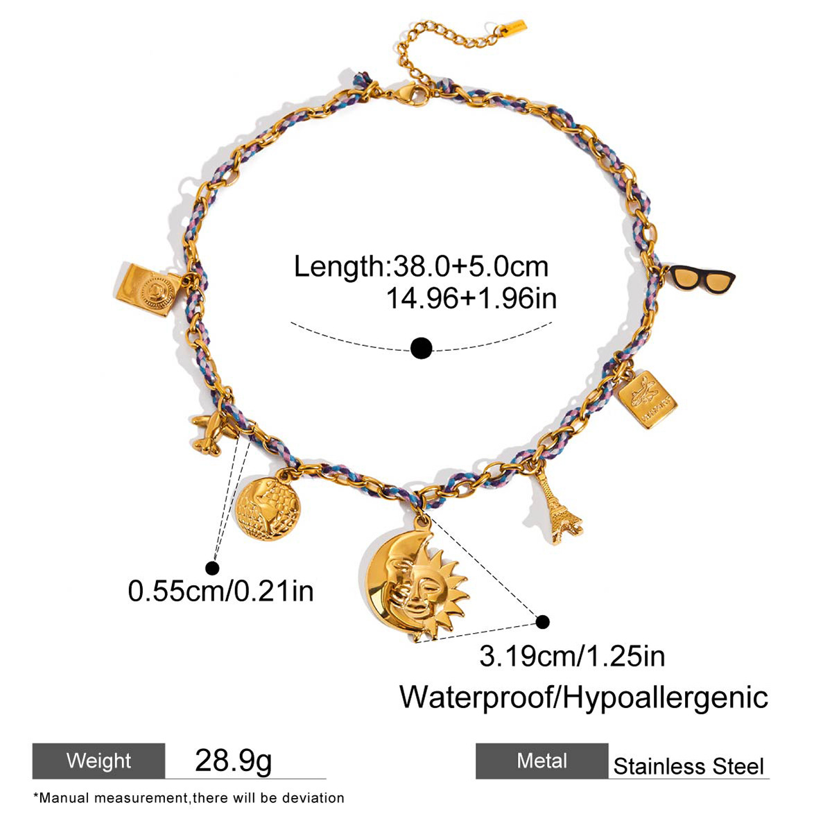 Titanium Steel Rope Necklace – Fade-Resistant Stainless Steel Luxury Choker