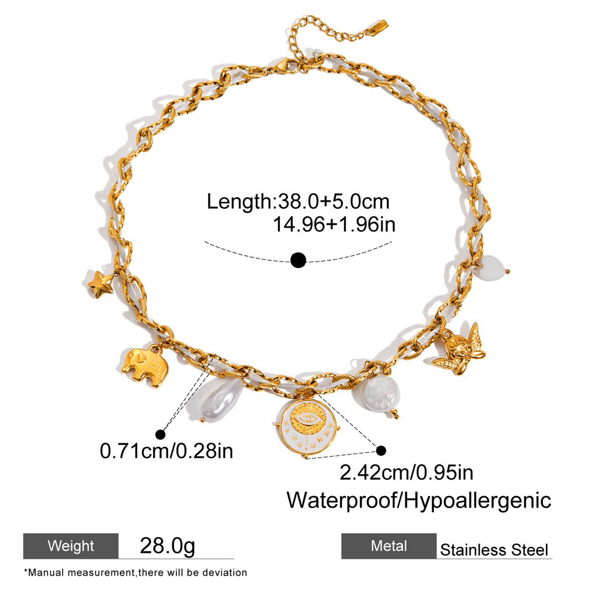 Titanium Steel Rope Necklace – Fade-Resistant Stainless Steel Luxury Choker