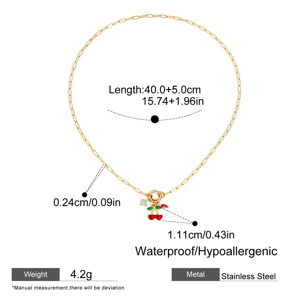 Stainless Steel Pearl Necklace – Fade-Resistant Titanium Steel Luxury Choker