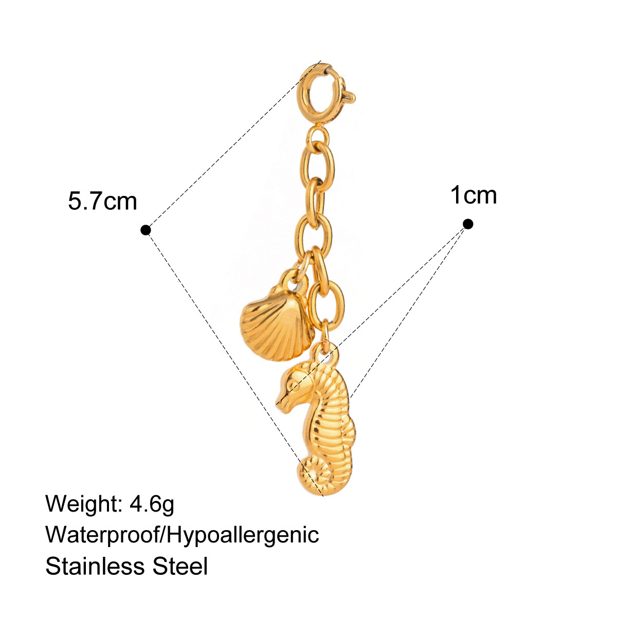 Stainless Steel Bikini Pendant Connecting Clasp DIY Pendant Titanium Steel High Color Retention Jewelry Accessories