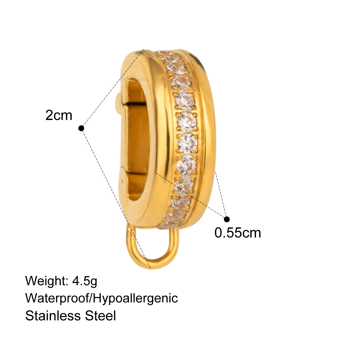 Stainless Steel Bikini Pendant Connecting Clasp DIY Pendant Titanium Steel High Color Retention Jewelry Accessories