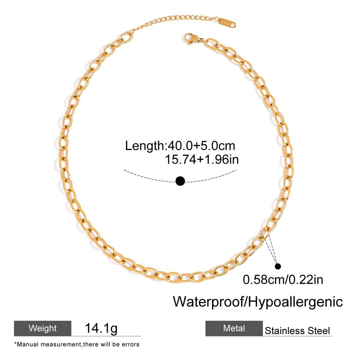 Titanium Steel Rope Necklace – Fade-Resistant Stainless Steel Luxury Choker