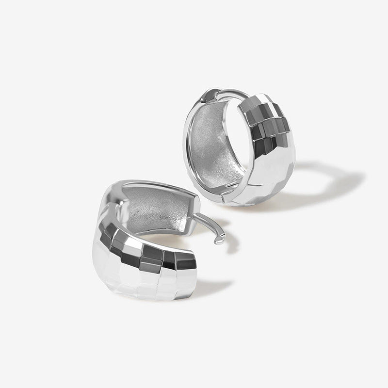 Clip-On Huggie Hoop Earrings - S925 Sterling Silver Classic Design in 18k Gold/White Gold