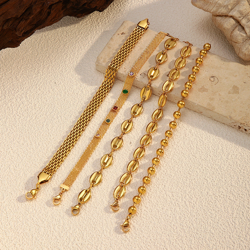 Braided Cable Mesh Bracelet for Men & Women - Luxury Retro Cuff in Gold/Silver Titanium Steel