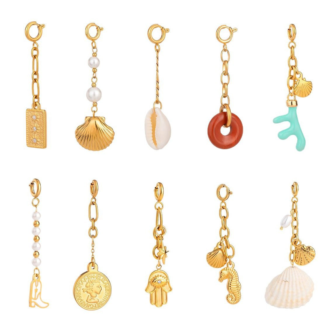 Stainless Steel Bikini Pendant Connecting Clasp DIY Pendant Titanium Steel High Color Retention Jewelry Accessories