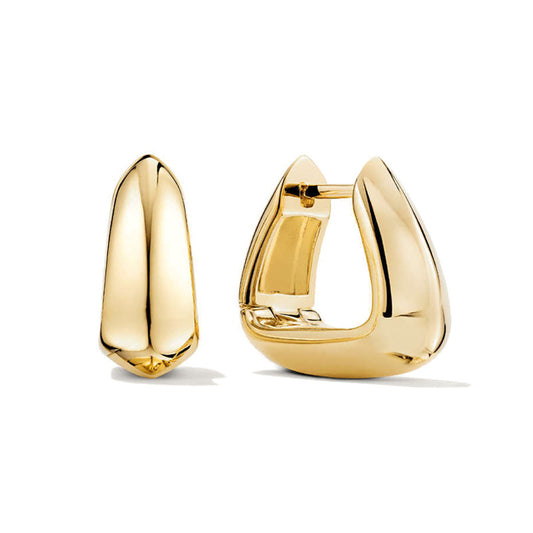 3D Geometric Triangle Earrings - S925 Sterling Silver Architectural Stud Earrings